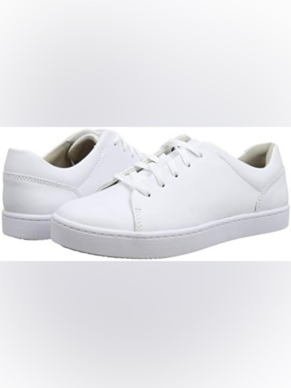 Clarks Pawley Springs White Leather Sneakers
